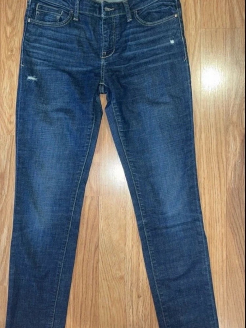 Pilcro Indigo Skinny Jeans with Subtle Distress